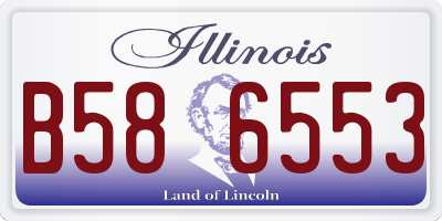 IL license plate B586553
