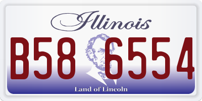IL license plate B586554