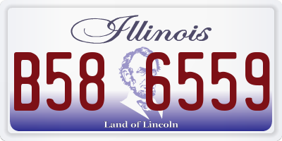 IL license plate B586559