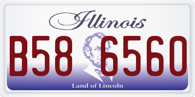 IL license plate B586560