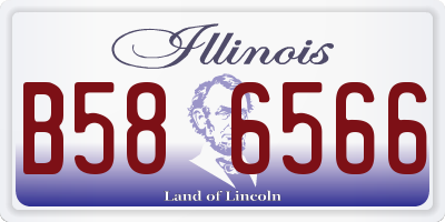 IL license plate B586566