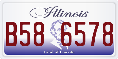 IL license plate B586578