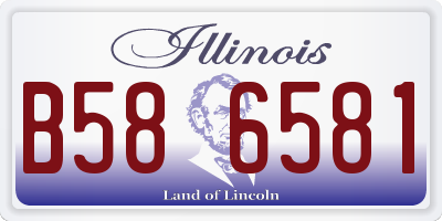 IL license plate B586581