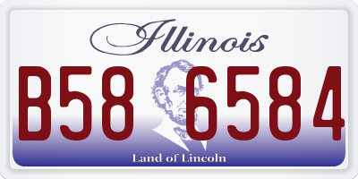 IL license plate B586584