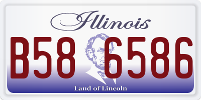 IL license plate B586586