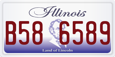 IL license plate B586589