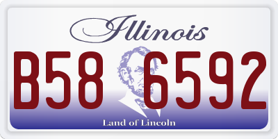 IL license plate B586592
