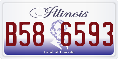 IL license plate B586593