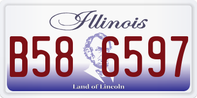 IL license plate B586597