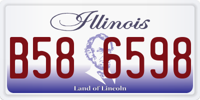 IL license plate B586598