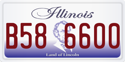 IL license plate B586600