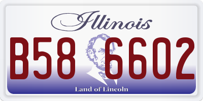 IL license plate B586602