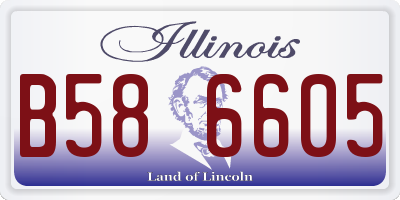 IL license plate B586605