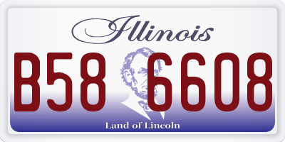 IL license plate B586608