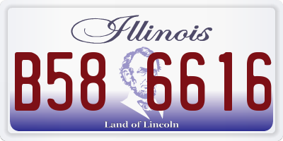 IL license plate B586616
