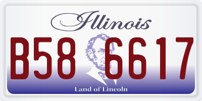 IL license plate B586617