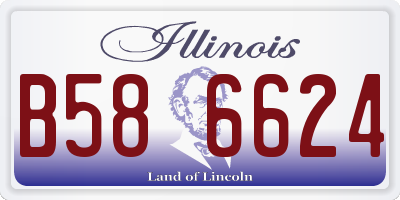IL license plate B586624
