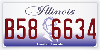 IL license plate B586634