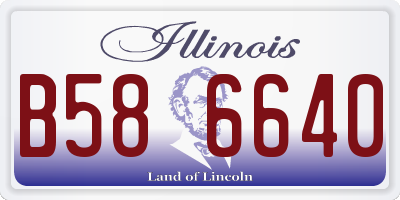 IL license plate B586640