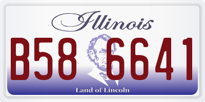 IL license plate B586641