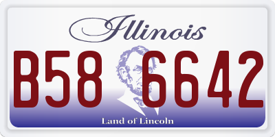 IL license plate B586642