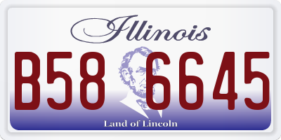 IL license plate B586645