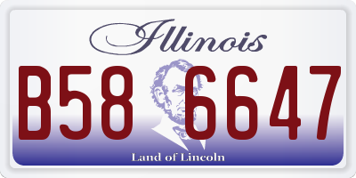 IL license plate B586647