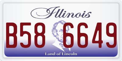 IL license plate B586649
