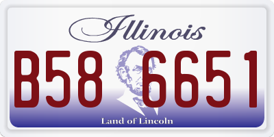 IL license plate B586651