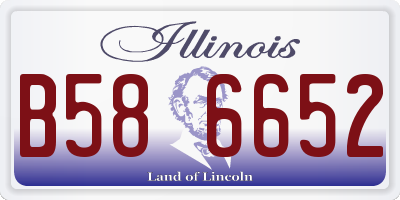 IL license plate B586652