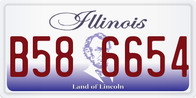 IL license plate B586654