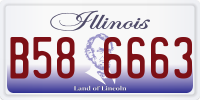 IL license plate B586663