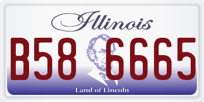 IL license plate B586665