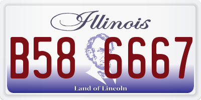 IL license plate B586667