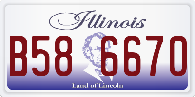 IL license plate B586670