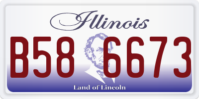 IL license plate B586673