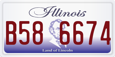 IL license plate B586674