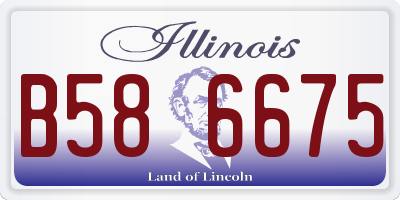 IL license plate B586675