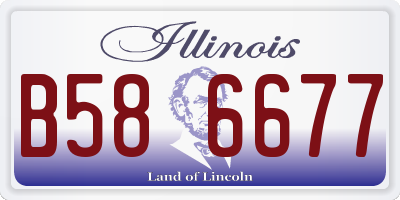 IL license plate B586677