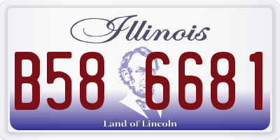 IL license plate B586681