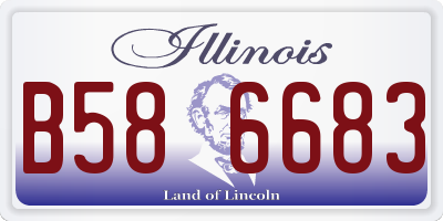 IL license plate B586683
