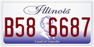 IL license plate B586687