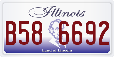IL license plate B586692
