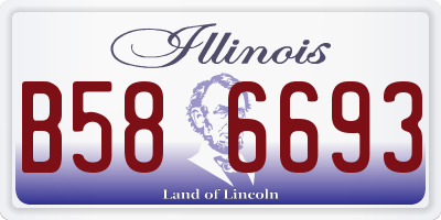 IL license plate B586693