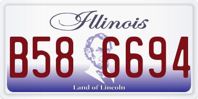 IL license plate B586694