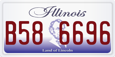 IL license plate B586696