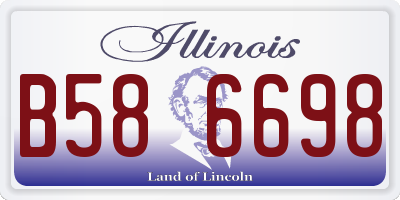 IL license plate B586698
