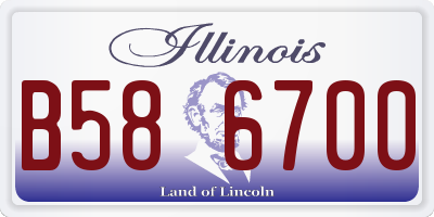 IL license plate B586700