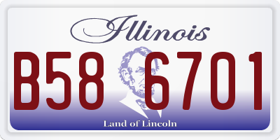 IL license plate B586701