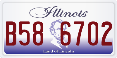IL license plate B586702